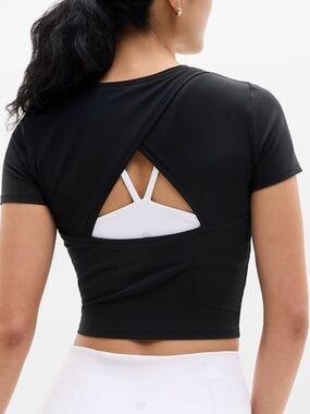 NWTs Athleta Transcend Open-Back Tee Size Small